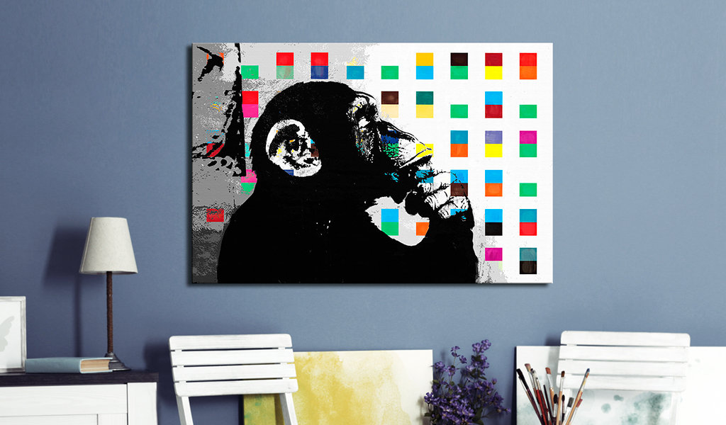 Leinwandbild - Banksy The Thinker Monkey