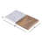 Wood & White Marble Grooved Platter