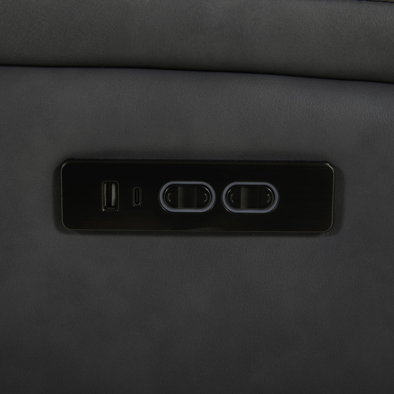 Ensemble de canapé inclinable électrique Kerven avec haut-parleurs Bluetooth, Gris
