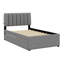 Lit plateforme tapissier avec lit gigogne