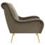 Fauteuil d'appoint à coussin truffé Lundy