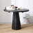 Black Round Solid Wood Dining table-1861383281