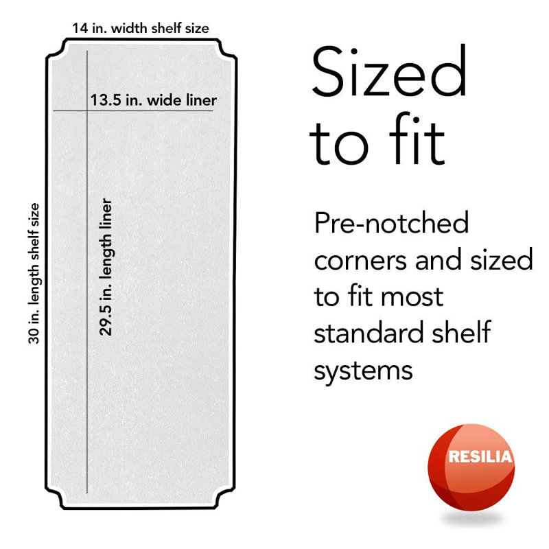 Clear Vinyl Anti-Slip Shelf Liners Set of 5