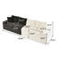 Canapé paresseux multifonctionnel en velours noir et blanc Turtle-267142277