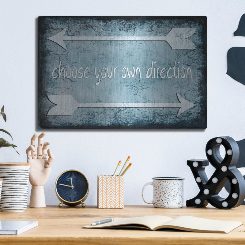 Choose Direction' by Lightbox Journal, Metal Wall Art, 12" H x 16" W