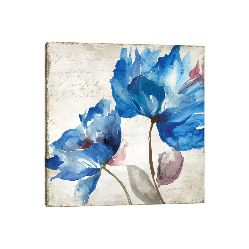 In The Wind, Blue I - Wrapped Canvas Painting
