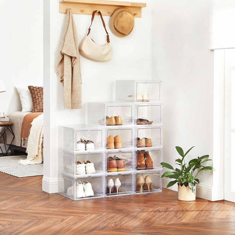 Stackable Shoe Storage Box, White