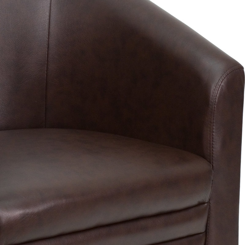 Chaise d'invité Catie Brown LeatherSoft - Mobilier de bureau personnel - Chaise d'appoint, Brun
