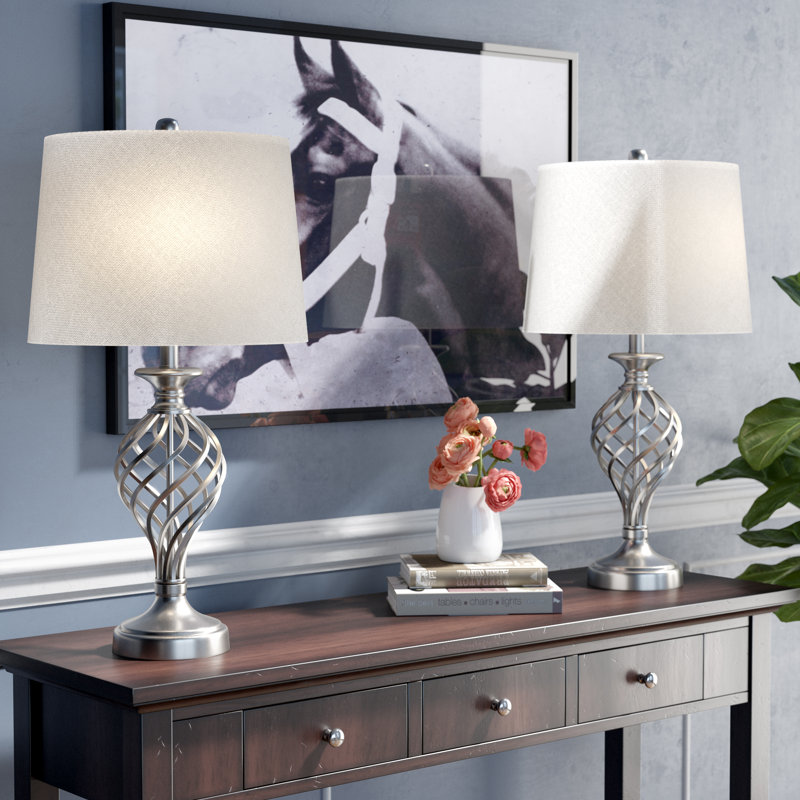 Ensemble de lampes de table en nickel 27 po Zilla