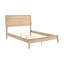 Grand lit de style Mid-Century moderne - finition classique en chêne naturel avec charme