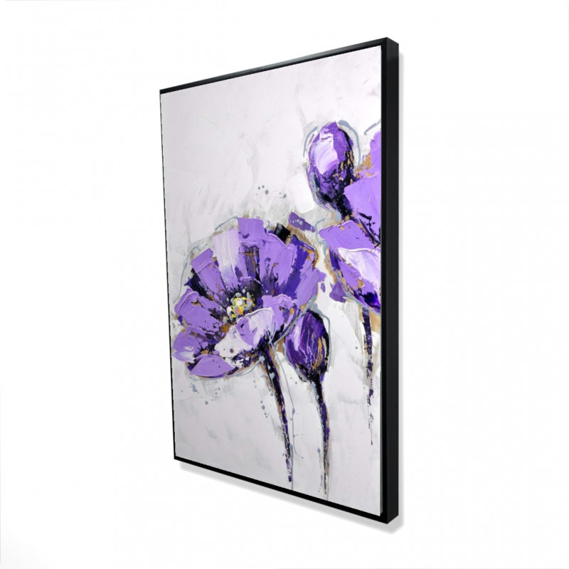 " Purple Abstract Flowers "