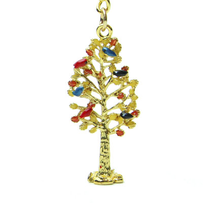 Porte-clés amulette d’arbre Wealth