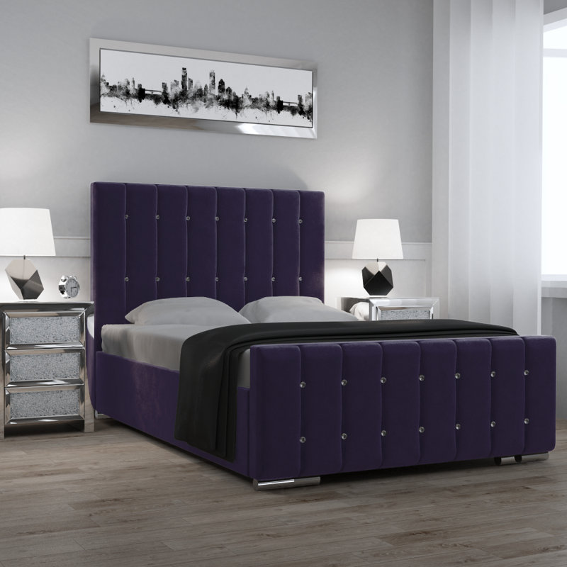 Chico Upholstered Bed, Turmeric, Double (4'6)