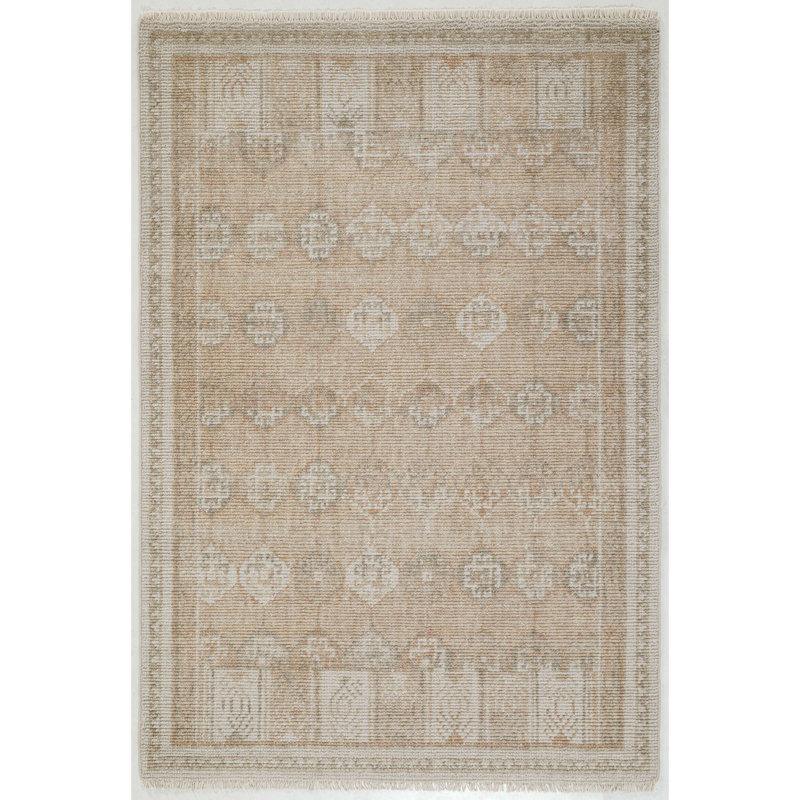 Hand Knotted Wool Riya Indoor Area Rug, Rectangle 7'9" x 9'9"