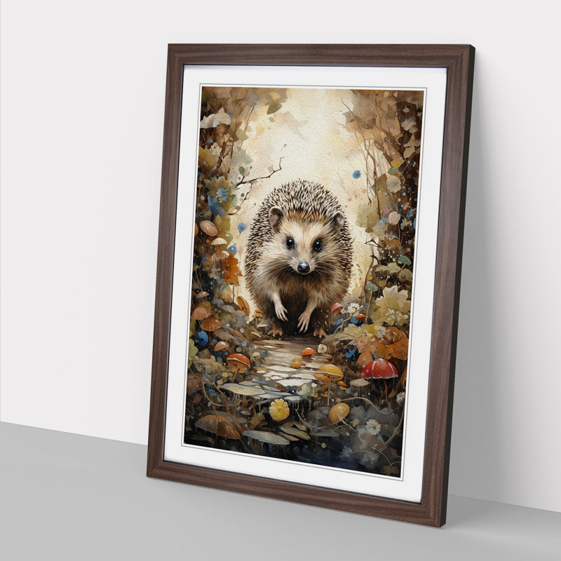 Hedgehog Expressionism - Framed Print