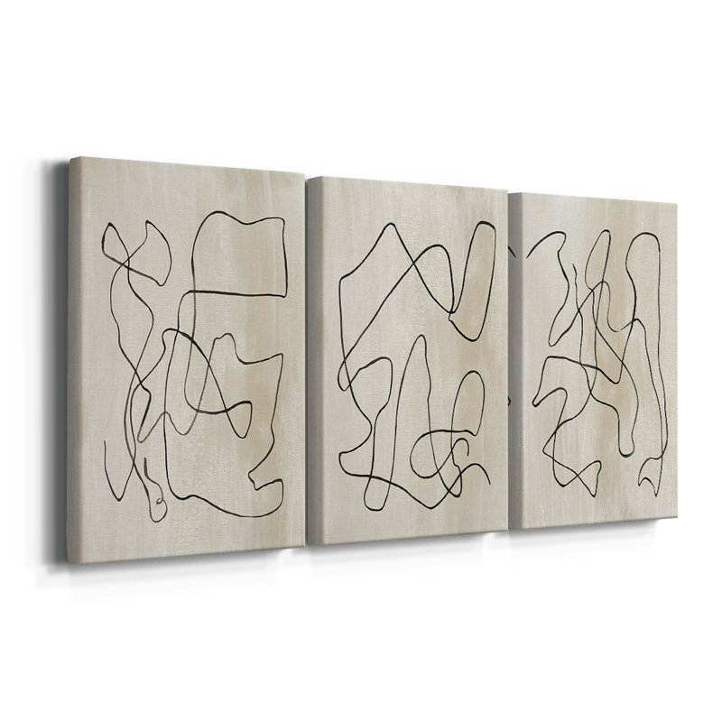 Bound I  -Custom Wrapped Gallery Canvas - 3 Pieces, 12" H x 24" W