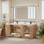 Meuble-lavabo double 72 po avec comptoir en quartz blanc Calacatta avec miroir Deach