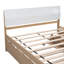 Structure de lit double moderne avec lit gigogne simple et 2 tiroirs