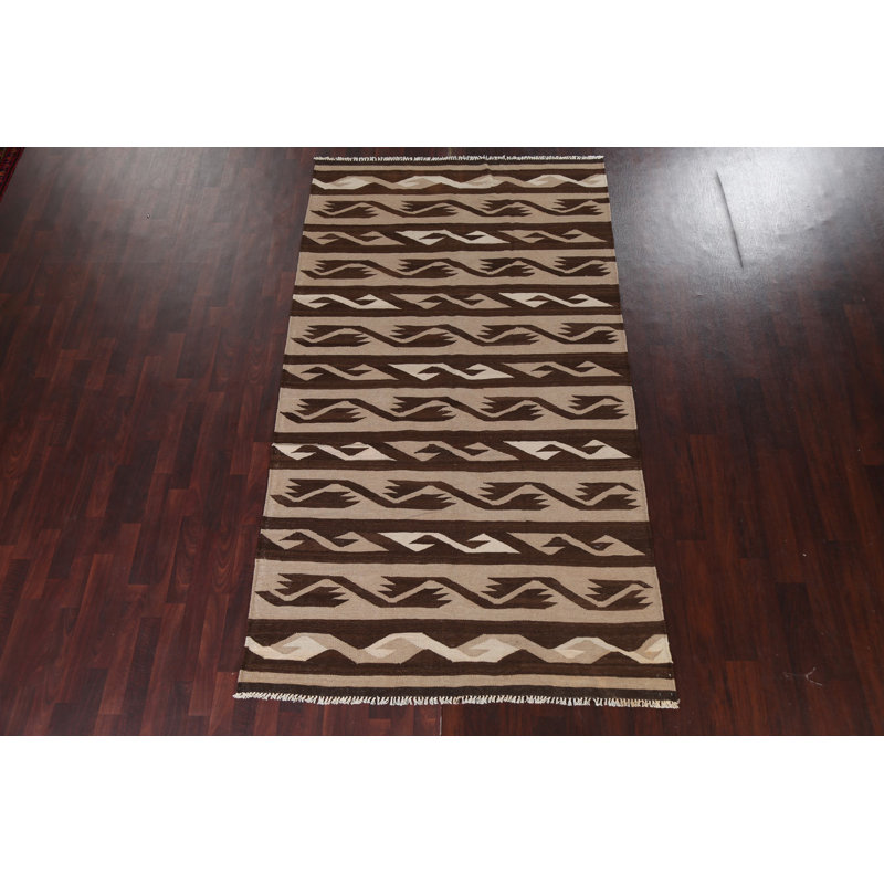 Tapis oriental en laine à teinture naturelle Kilim 5 x 10