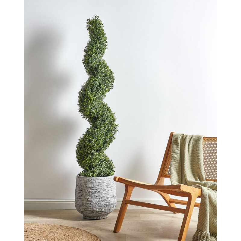 Faux Tree in Plastic / Acrylic Planter, 158cm H x 30cm W x 30cm D