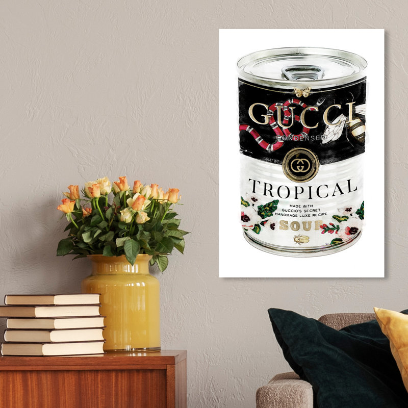 «Fashion and Glam Italian Luxe Soup, Glam Black», impression sur toile, H 30 po x l 20 po