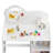 Kids Vanity Table & Chair Set with Mirror and Storage Shelves for Playroom