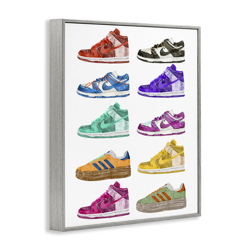 Assortiment de chaussures de mode, estampe numérique par Ziwei Li, Estampe numérique Farmhouse, H 30 po x l 24 po