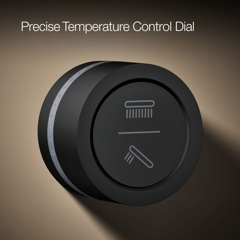 DTV Mode™ Dual-Outlet Shower Interface with Eco-Mode Diverter, Without Eco-Mode Diverter, Matte Black