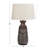Ceramic Carved Details Brown Table Lamp
