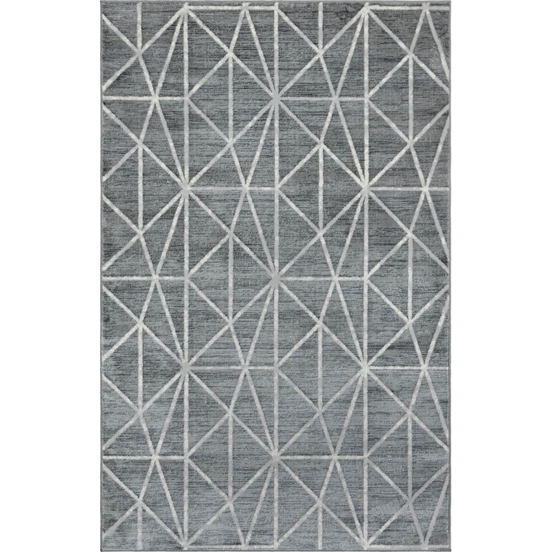 Clidy Abstract Indoor Rug, Rectangle 5' x 8'