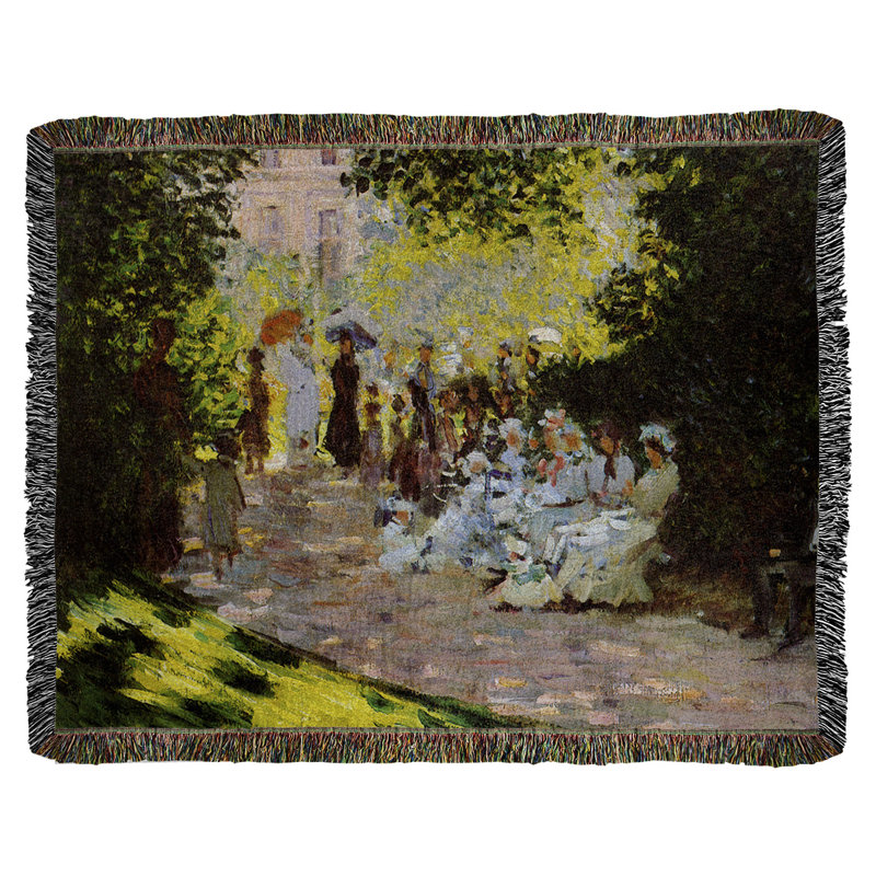 Jeté en coton claude monet monceau park