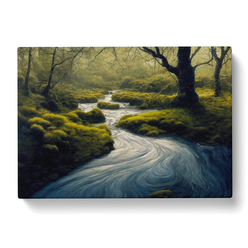 Forest Stream View Vol.6 - Wrapped Canvas, 35cm H x 50cm W x 3cm D