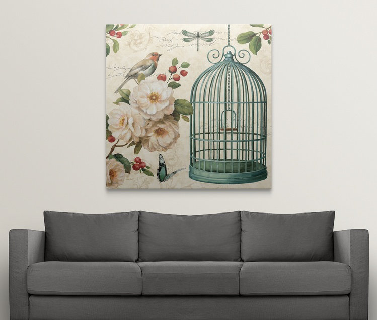 « i » par lisa audit, impression Free as a Bird, H 30 po x l 30 po x P 1,5 po, Toile