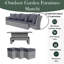 188cm Wide Curved Patio Sofa with Cushions