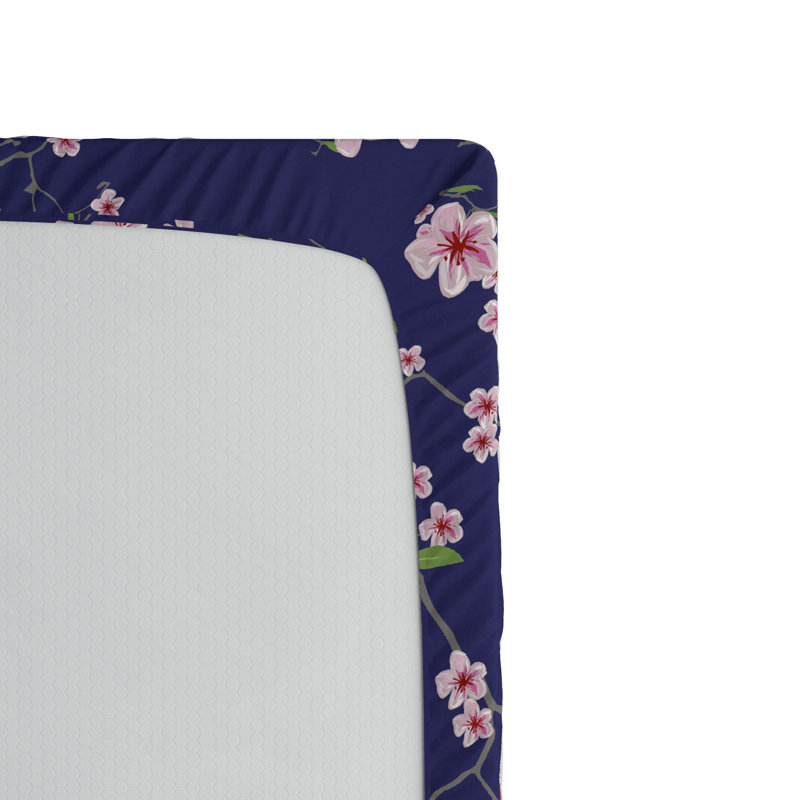 Microfiber Floral Fitted Sheet, Full Fitted Sheet