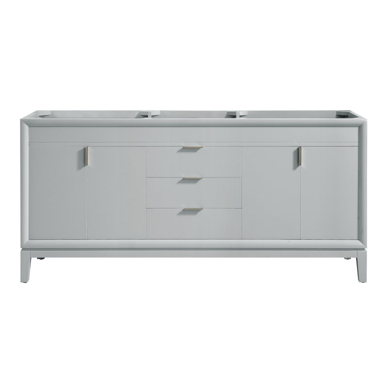 Emma 72'' Double Bathroom Vanity Base Only, Dove grey