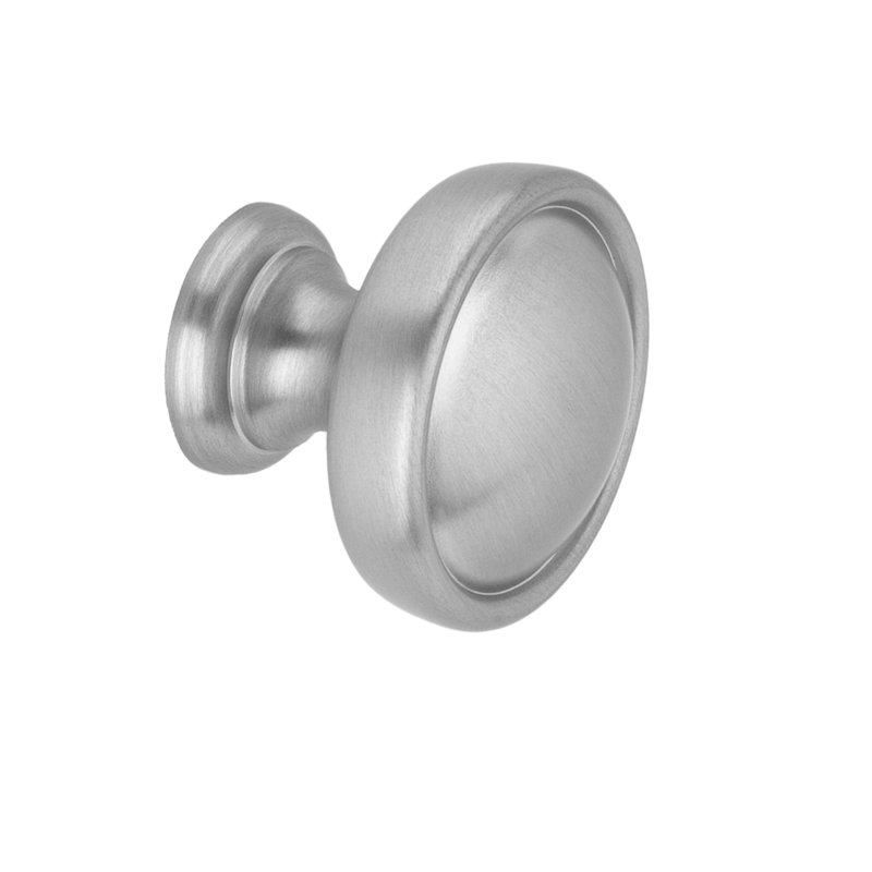 Poignée d'armoire ronde en nickel satiné de 1-1 / 8 po Grayson, Nickel satiné, 1 1/8"