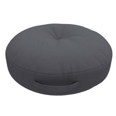 Indoor/Outdoor Floor Pillow, 26 Inch Circular Cushion Cover with Insert