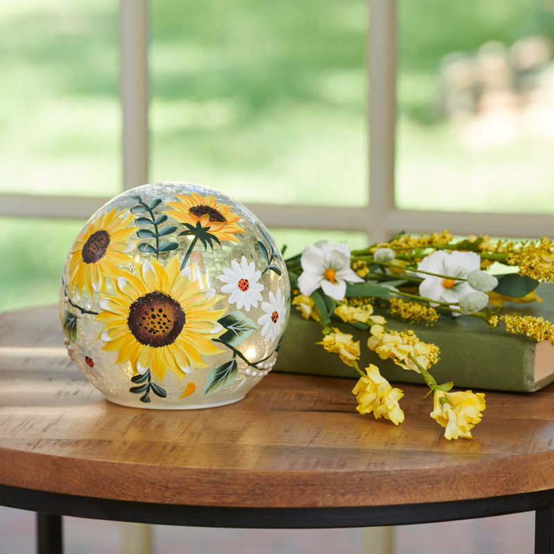 4.4"H Simply Sunflowers Mini Orb Lighting