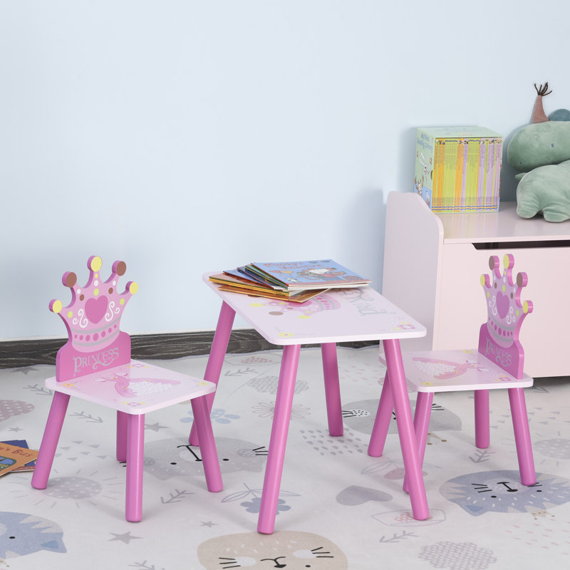 Ensemble de table rectangulaire et de chaises pour enfants 3 pièces Dena