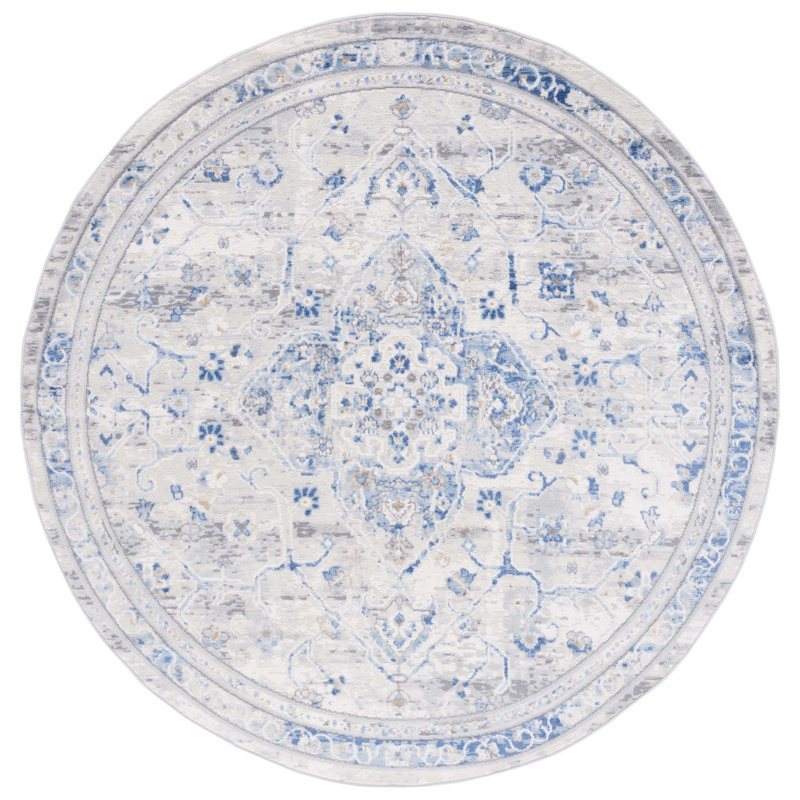 Huckabee 100 Performance Oriental Rug, Round 6'7"