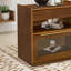 Table de chevet moderne Mid-Century avec station de charge, table de bout à 2 tiroirs et tablette ouverte-1935408575