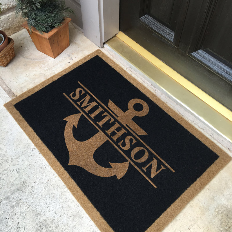 Tapis d'extérieur antidérapant Crescio 36 "x 24", Noir, Oui