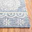 Tapis bleu / ivoire en laine / coton touffeté à la main Leavens-1106862856