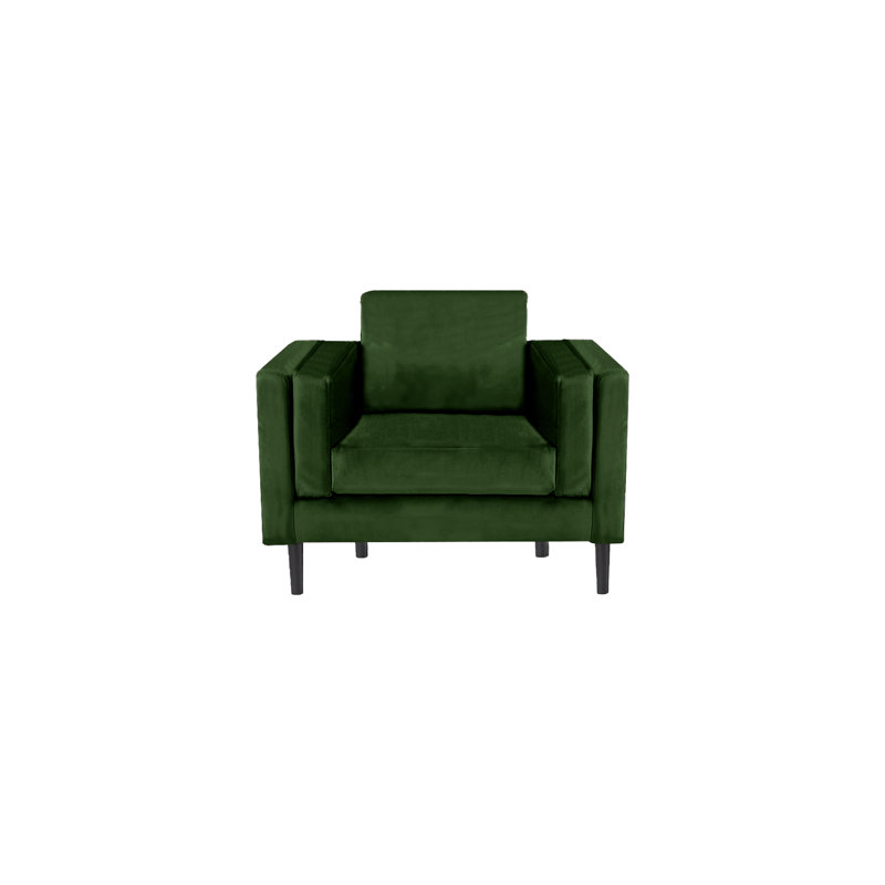 Deavian Velvet Armchair, Dark Green