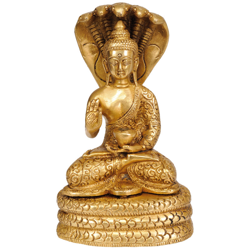 Le serpent Muchalinda protège le Bouddha