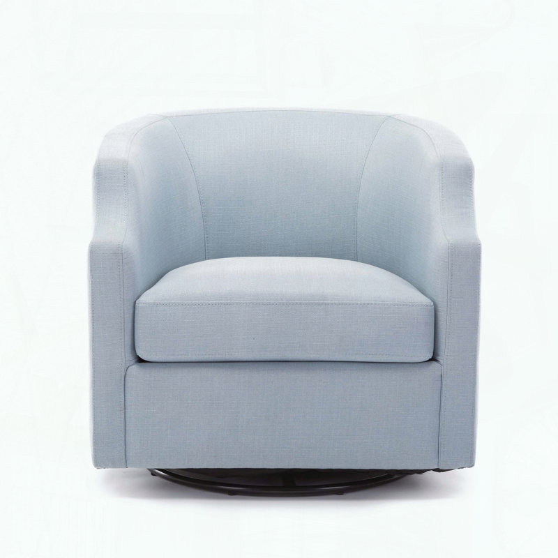Fauteuil demi-tonneau pivotant bleu ciel