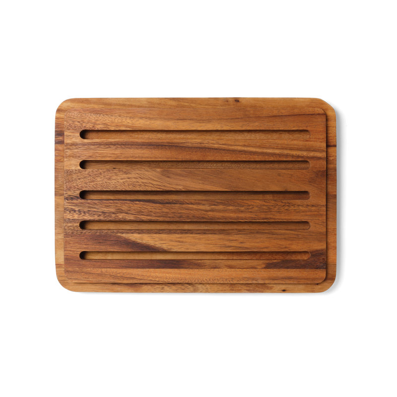 Ironwood Gourmet Nesting Bread Board with Crumb Catcher, Acacia Wood