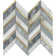 Stella 1" x 3" Chevron Metal Marble Mosaic Wall Tile