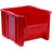 Container, stacking, 17-1/2" x 16-1/2" x 12-1/2", injection molded high density polypropylene, six 1/4" drill hole pattern on bottom allows for easy hole insertion for drainage and air circulation, Made in USA, case of 2-98205146